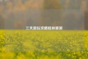 三天游玩攻略桂林旅游