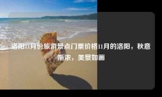 洛阳11月份旅游景点门票价格11月的洛阳，秋意渐浓，美景如画