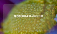 推荐旅游景点的人叫什么的