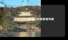 湖南省博物馆游玩攻略思维导图