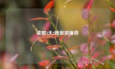 成都3天2晚旅游推荐