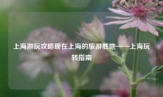 上海游玩攻略现在上海的旅游胜地——上海玩转指南