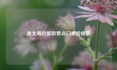 淮北周边旅游景点门票价格表