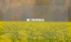 厦门如何游玩