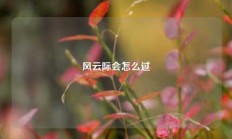 风云际会怎么过