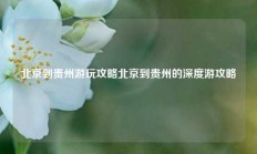 北京到贵州游玩攻略北京到贵州的深度游攻略