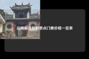 云南丽江旅游景点门票价格一览表