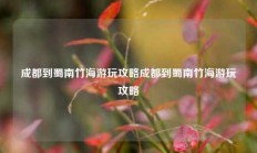 成都到蜀南竹海游玩攻略成都到蜀南竹海游玩攻略