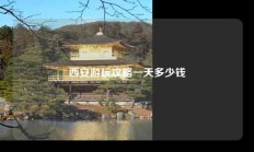 西安游玩攻略一天多少钱