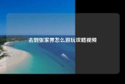 去到张家界怎么游玩攻略视频