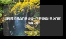 新疆旅游景点门票价格一下新疆旅游景点门票价格一览