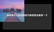 扬州有什么好玩的地方旅游景点推荐一下