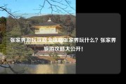张家界游玩攻略全攻略张家界玩什么？张家界旅游攻略大公开！