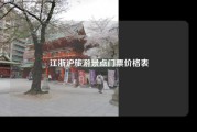 江浙沪旅游景点门票价格表