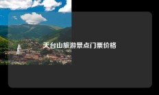 天台山旅游景点门票价格