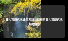 北大荒现代农业园游玩攻略探索北大荒现代农业的前沿