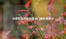 安徽好玩的旅游景点门票价格多少