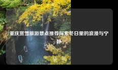 重庆赏雪旅游景点推荐探索冬日里的浪漫与宁静