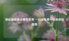 附近旅游景点推荐免费 一日游免费一日游体验指南