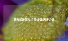湖南旅游景点门票价格3天多少钱