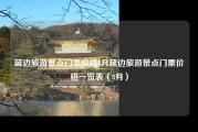 延边旅游景点门票价格8月延边旅游景点门票价格一览表（8月）
