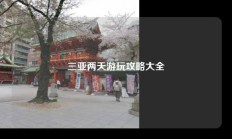 三亚两天游玩攻略大全
