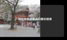 广西钦州旅游景点门票价格表
