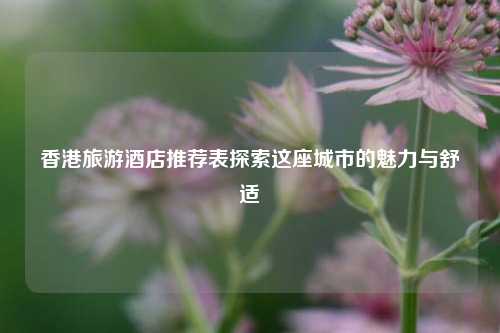香港旅游酒店推荐表，香港旅游酒店推荐表模板，探索这座城市的魅力与舒适