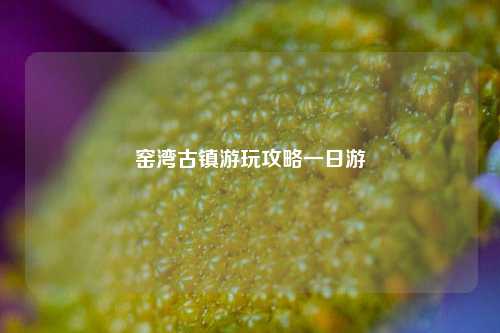 窑湾古镇游玩攻略一日游