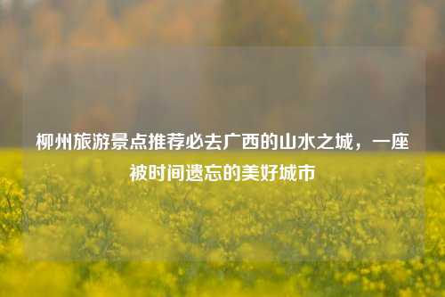 柳州旅游景点推荐必去广西的山水之城，一座被时间遗忘的美好城市